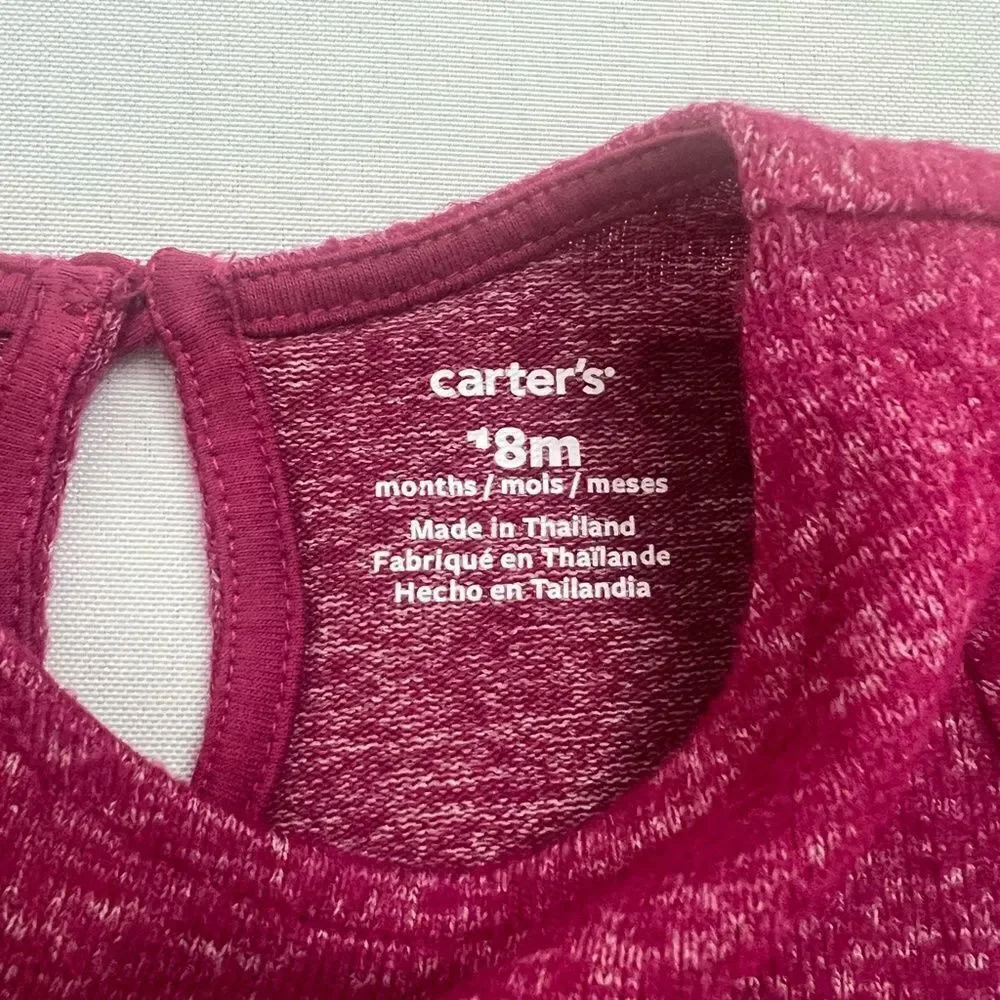 Carter's Baby Girl Long Sleeve Viscose Dress 18 months